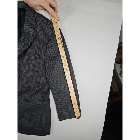 HUGO Hugo Boss 100% Virgin Wool Blazer Sport Coat 36S Houndstooth Pattern - Picture 5 of 16